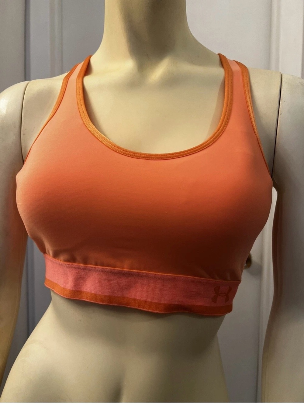 Under Armour Women's Coral-Orange Racerback Sports Bra